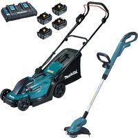 Makita 18v LXT Cordless Garden Lawn Set 4 x 5ah Li-ion Twin Battery Charger