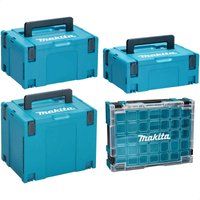 Makita 3 Piece MakPac Connector Stackable Power Tool Case Set and Organiser