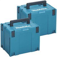 Makita 2 Piece 821552-6 MakPac Connector Stackable Power Tool Case Set