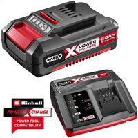 Ozito Genuine 18v Cordless Power X-Change Li-ion Battery 2ah and Fast Charger 2ah