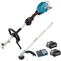 Makita UX01G 40v Max XGT Cordless Brushless Split Shaft Garden Multi Tool Set 2 x 2.5ah Li-ion Charger