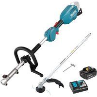 Makita DUX18 18v LXT Cordless Brushless Split Shaft Garden Multi Tool Set 1 x 5ah Li-ion Charger