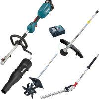 Makita DUX18 18v LXT Cordless Brushless Split Shaft Garden Multi Tool Set 1 x 5ah Li-ion Charger