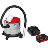 Einhell TE-AV 18/15 Li 18v Cordless Ash Vacuum Cleaner 15L 1 x 4ah Li-ion Charger