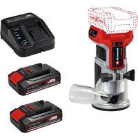 Einhell TP-ET 18 Li BL 18v Cordless Brushless Trim Router 2 x 2.5ah Li-ion Charger No Case