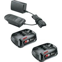 Bosch Genuine GREEN P4A 18v Cordless Li-ion Twin Battery 2ah and Standard Charger 2ah