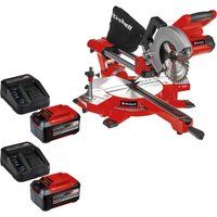 Einhell TE-SM 36/210 36v Cordless Sliding Mitre Saw 210mm 2 x 5.2ah Li-ion Charger No Case
