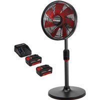 Einhell GE-CF 18/320 P Li 18v Cordless Brushless Pedestal Air Fan 2 x 4ah Li-ion Battery Charger