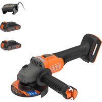 Black and Decker BCG6L8 18v Cordless Brushless Angle Grinder 115mm 2 x 2ah Li-ion Battery Charger No Case