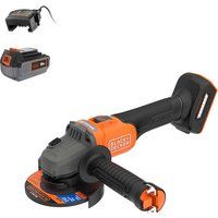 Black and Decker BCG6L8 18v Cordless Brushless Angle Grinder 115mm 1 x 4ah Li-ion Battery Charger No Case
