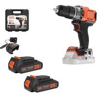 Black and Decker BCD383 18v Cordless Combi Drill 2 x 1.5ah Li-ion Battery Charger Case
