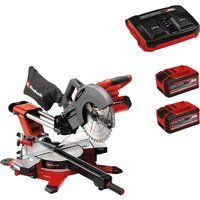 Einhell TE-SM 36/10 L Li 36v Cordless Sliding Compound Mitre Saw 254mm 2 x 8ah Li-ion Twin or Dual Battery Charger No Case