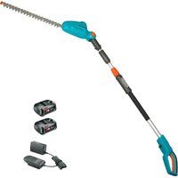 Gardena THS 42 P4A 18v Cordless Telescopic Hedge Trimmer 420mm 2 x 2ah Li-ion Battery Charger