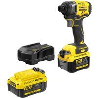 Stanley Fatmax V20 SFMCF810 18v Cordless Brushless Impact Driver 2 x 4ah Li-ion Battery Charger No Case