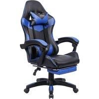 Neo® Executive PU Leather Sport Racing Car Gaming Office Chair With Lumbar Support With Footrest (Blue)