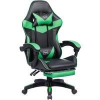 Neo Racing Computer Gaming Office Chair With Footrest - Green