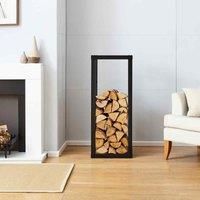 Sturdy Firewood Log Rack - Black