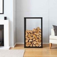 Sturdy Firewood Log Rack - Black