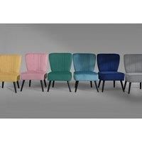 Velvet Shell Back Chair - 6 Colours! - Grey