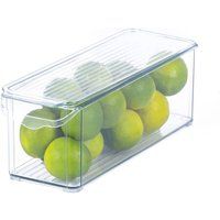 Refrigerator Storage Fridge Organiser Clear Bins - Set of 2 Fridge Storage Set