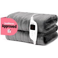 LIVIVO Electric Heated Over Blanket with Timer and Digital Control Grey