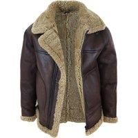 Men's Aviator Real Shearling Sheepskin Leather Bomber Flying Jacket BNWT