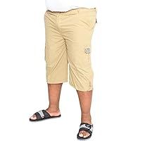 D555 Plus Size Lightweight Cargo Capri Trousers 4 Colours 3XL-8XL, sand, 6XL Plus