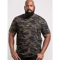 Big Size Camo T-Shirt Camouflage Short Sleeve Crewneck Kingsize Duke Gaston