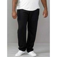 Rockford Big Mens Black Jogging Bottom With Open Hem 1XL-8XL (KS1418B-K)