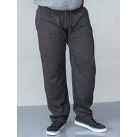 Rockford Big Mens Grey Jogging Bottom With Open Hem1XL-8XL  (KS1418G-K)