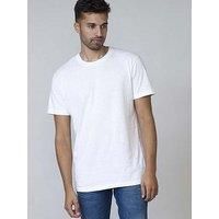 Mens Plus Size D555 Flyers Plain T-Shirt White 2XL-7XL
