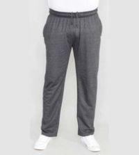 D555 Big Mens Grey Lightweight Fleece Jogging Bottom Open Hem 2XL-8XL (KS1420G-K
