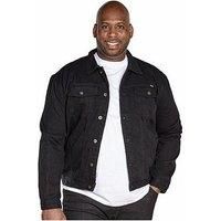 Duke Mens Denim Jacket Mid Length Multi Pocket Heavy Duty Casual Wear S-8XL