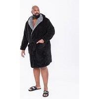 D555 Duke New Quay Super Soft Dressing Gown Black - 3XL
