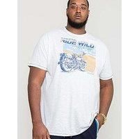 D555 Big Mens Motorbike Ride Wild Printed T-Shirt 2XL-6XL (601115-K)