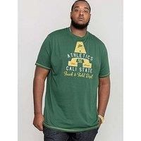 D555 Big Mens Athletics California State Printed T-Shirt 2XL-6XL (601124-K)