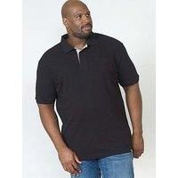 Duke D555 Mens Kingsize Short Sleeve Polo Shirt Chest Pocket Collar Plain Black 6XL (Grant)