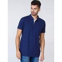 Duke D555 Mens Kingsize Short Sleeve Polo Shirt Chest Pocket Collar Plain Navy 6XL (Grant)