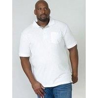 Duke D555 Mens Kingsize Short Sleeve Polo Shirt Chest Pocket Collar Plain White 4XL (Grant)
