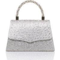 WOMENS LADIES DIAMANTE EVENING CLUTCH BAG