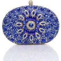 Diamante Embellished Oval Prom Clutch Bag