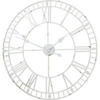 Melody Maison Large White Skeleton Wall Clock