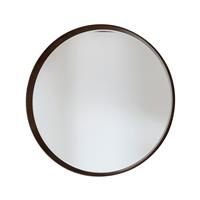 Barnard Large Round Wall Mirror - Dark Wood