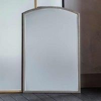 Higgins Arched Antique Silver Rustic Metal Frame Wall Mirror W60cm x H90cm