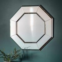 Birdie Medium Octagon Wall Mirror - Silver