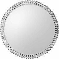 Summerside 80cm Medium Round Wall Mirror - Silver