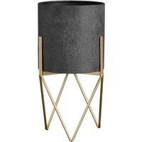 Crossland Grove Woven Metal Planter 310x610Mm, Grey
