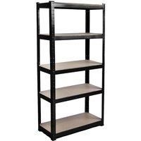 Home Vida 5 Tier Shelf Large Black