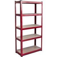 Home Vida 5 Tier Shelf Large Red