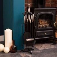 Fire Vida 5 Piece Buxton Companion Set Black & Nickel, black